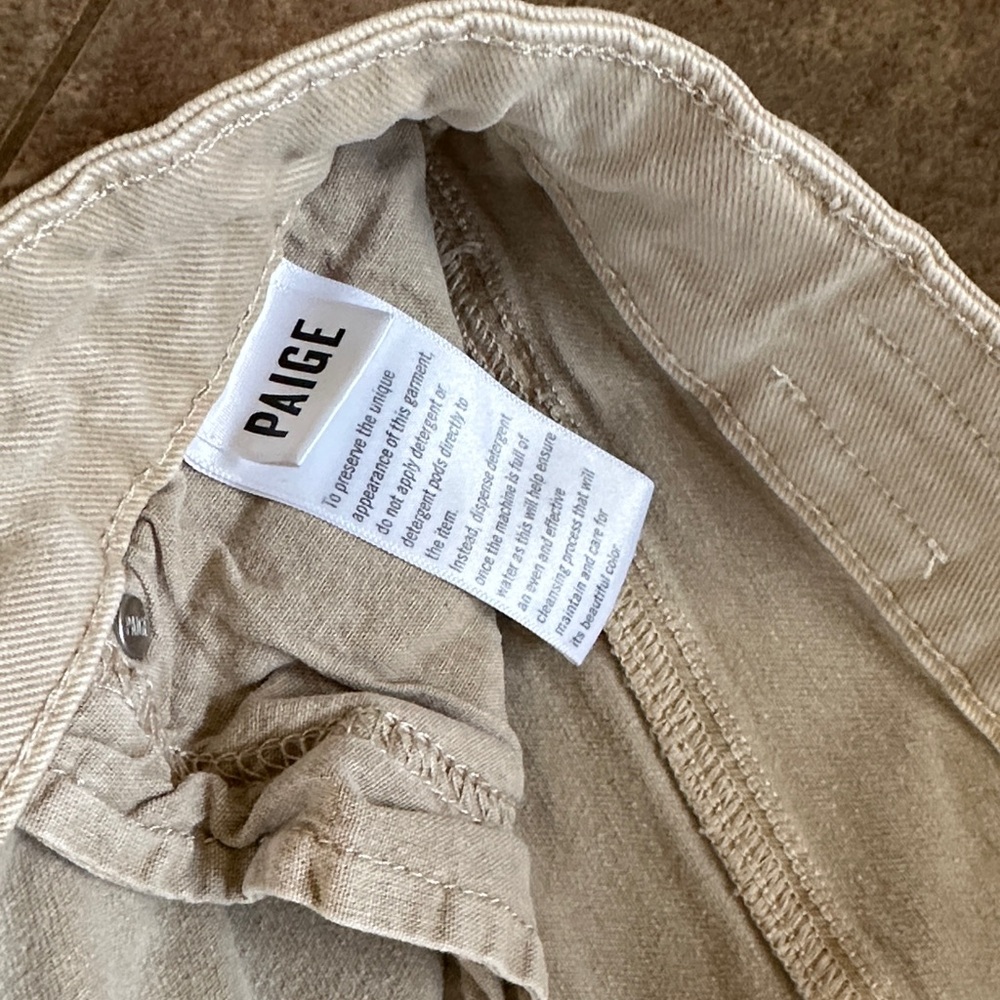 Paige Anessa - Wide Leg Light Beige Jeans - Picture 6 of 10
